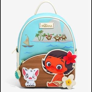 Disney BoxLunch Exclusive Baby Moana Mini Backpack And Wallet NWT